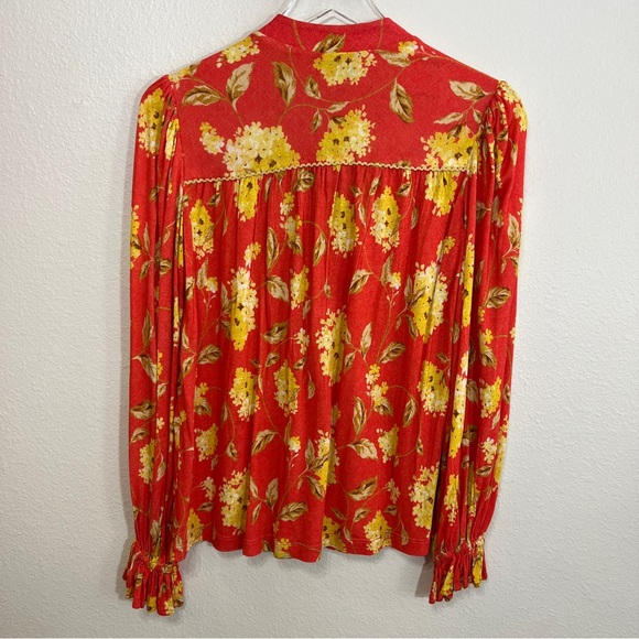 ANTHROPOLOGIE Bl-nk London Stephanie Top in red floral - Picture 5 of 7